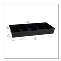 Condiment Organizers | Mind Reader SNACKORGT-BLK 12 in. x 24 in. x 3.25 in. 5-Compartment Anchor Collection Snack Organizer - Black image number 3
