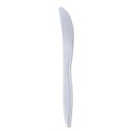 Disposable Knives | Boardwalk BWKKNIFEIW Mediumweight Wrapped Polypropylene Cutlery Knives - White (1000/Carton) image number 1