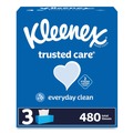Facial Tissues | Kleenex 54303 Trusted Care 2-Ply Facial Tissue - White (12/Carton) image number 1