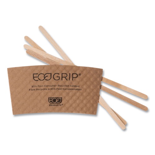 Straws/Stems/Sticks | Eco-Products NT-ST-C10C 7 in. Renewable Wooden Stir Sticks (10 Packs/Carton) image number 0