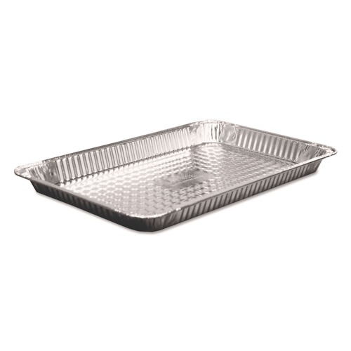Steam Table Parts | Handi-Foil HFA 402170 12.19 in. x 20.75 in. x 1.63 in. Aluminum Steam Table Pans (50/Carton) image number 0