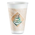 Cups | Dart 16X16G 16 oz. Cafe G Foam Hot/Cold Cups - Brown/Green/White (1000/Carton) image number 0