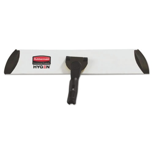 Floor Dusters & Accessories | Rubbermaid Commercial 1863893 Executive 17 in. x 3.5 in. Microfiber Single-Sided Flat Mop Frame - Black/Silver image number 0