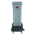 Indoor Waste Receptacles | Rubbermaid Commercial FG354060GRAY 23 Gallon Rectangular Plastic Slim Jim Receptacle W/venting Channels - Gray image number 2
