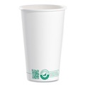 Cups | SOLO 316PLA-PLANET 16 oz Compostable Paper Hot Cups - White/Green (1000/Carton) image number 0