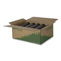 Low-Density Trash Bags | Earthsense Commercial 1507101 43 in. x 47 in. 56-Gallon 2 mil. Linear Low Density Recycled Can Liners - Black (100/Carton) image number 1