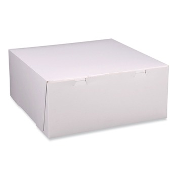 SCT 1587 12 in. x 12 in. x 5 in. Paper Standard Bakery Boxes - White (100/Carton)