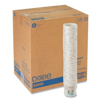 CUPS | Dixie 92959 10 oz. PerfecTouch Coffee Haze Design Paper Hot Cups (1000/Carton)