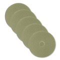 Floor Pads-Stripping | 3M 5000-20 20 in. Diameter Low-Speed TopLine Autoscrubber Floor Pads 5000 - Green/Amber (5/Carton) image number 0