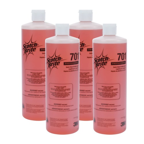 Industrial Cleaning Products | Scotch-Brite PROFESSIONAL 701 Quick Clean 1 Quart Bottle Griddle Liquid (4/Carton) image number 0