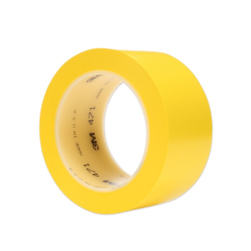 Safety Tapes | 3M 471 2 in. x 36 yds Vinyl Floor Marking Tape 471 - Yellow (1-Roll) image number 0