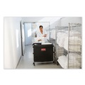 Carts | Rubbermaid Commercial 1881750 9.96 cu ft. 24.1 in. x 35.7 in. x 34 in. Collapsible X-Cart - Black/Silver image number 5