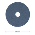 Floor Pads-Stripping | Boardwalk BWK4017BLU 17 in. Diameter Scrubbing Floor Pads - Blue (5/Carton) image number 4