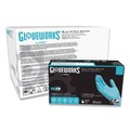 Food Service Disposable & Single Use Gloves | Ammex INPF46100 5 mil Industrial Powder-Free Nitrile Gloves - Large, Blue (1000/Carton) image number 0