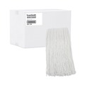 Mop Heads | Boardwalk BWK220RCT 20 oz. Rayon Premium Cut-End Wet Mop Heads - White (12/Carton) image number 2