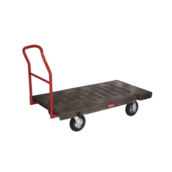 Rubbermaid Commercial FG443610BLA 24 in. x 48 in. 1200 lbs. Capacity Heavy-Duty Platform Truck Cart - Black
