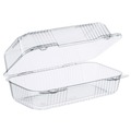Food Containers & Lids | Dart C35UT1 StayLock 5.4 in. x 9 in. x 3.5 in. Hinged Lid Containers - Clear (250/Carton) image number 3