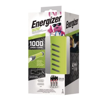SECURITY FLASHLIGHTS | Energizer ENYPHH62 Rechargeable Lithium-Ion Pro Series Handheld High CRI Flashlight with 6 AAA Batteries - Gray/Green