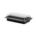 Perforated Roll & Hand Towels | SOLO 844012-PM94 Creative Carryouts 8.75 in. x 6.2 in. x 2.2 in. Hinged Plastic Hot Deli Boxes - Black/Clear (200/Carton) image number 1