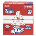Perforated Roll & Hand Towels | Sellars 58202 1-Ply 9.8 x 12 TOOLBOX Rags - White (6/Carton) image number 4
