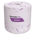 Perforated Roll & Hand Towels | Cascades PRO B031 4 in. x 3.25 in. 2-Ply Select Standard Bath Tissue - White (48/Carton) image number 3