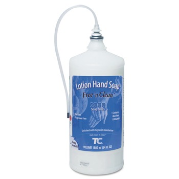 Rubbermaid Commercial FG402364 OneShot 1,600 mL Lotion Soap Refill - Fragrance-Free (4/Carton)