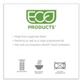 Food Containers & Lids | Eco-Products EP-BRSCLID-L Evolution World EcoLid 25 Percent Recycled Food Container Lid Fits 12 to 32 oz Containers - White (500/Carton) image number 5