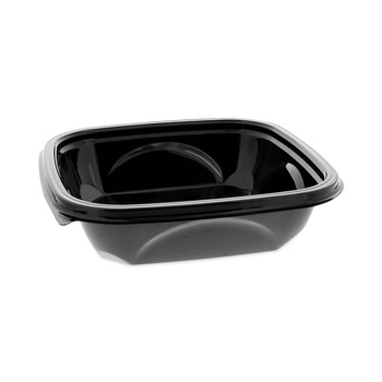 Pactiv Corp. SAB0724 EarthChoice 24 oz. Square Recycled Plastic Bowls - Black (300/Carton)