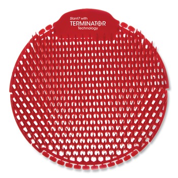 Fresh Products S7-F-005I030M-82-AAA10-00 Slant7 with Terminator Urinal Screen - Forest Scent, Red (5/Box)