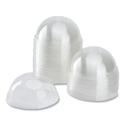 Cup Lids | Karat C-KDL626 12 oz. to 24 oz. Cold Cup Dome PET Plastic Lids - Clear (1000/Carton) image number 0