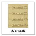 Sorbents | Rubbermaid Commercial FG425200YEL 16.5 in. x 20 in. 16 oz. Caution Wet Floor Over-the-Spill Pad (22 Sheets/Pack) image number 4