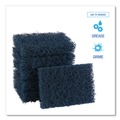 Scouring Pads & Sticks | Boardwalk 88BWK HD 3.5 in. x 5 in. Extra Heavy-Duty Scour Pad - Dark Blue (20/Carton) image number 7