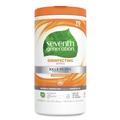 Cleaning Cloths & Wipes | Seventh Generation SEV 22813 70-Count 7 in. x 8 in. Botanical Disinfecting Wipes - Lemongrass Citrus (6/Carton) image number 1