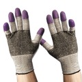 Gloves & Glove Accessories | Ansell 97431 G60 230 mm Purple Nitrile Gloves - Medium/Size 8/Black/White (1-Pair) image number 4