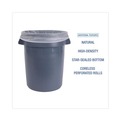High-Density Trash Bags | Boardwalk V6638HNKR01 33 Gallon 14 mic 33 in. x 38 in. Perforated Roll High-Density Can Liners - Natural (25 Bags/Roll, 10 Rolls/Carton) image number 5
