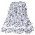 Mop Heads | Rubbermaid Commercial FGA41206WH00 Web Foot Cotton/Synthetic Medium Finish Mop Head with 1 in. White Headband - White (6/Carton) image number 0