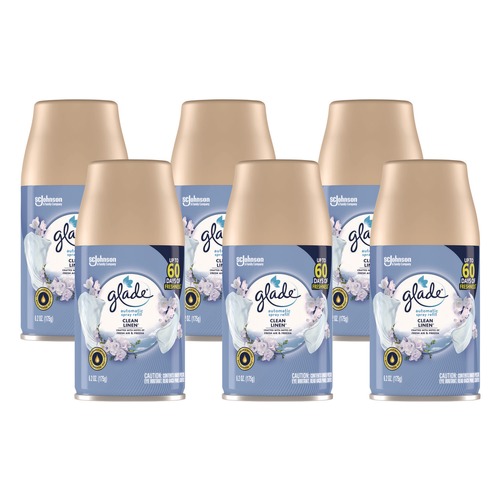 Air Fresheners & Odor Eliminators | Glade 375364 6.2 oz Automatic Air Freshener - Clean Linen (6/Carton) image number 0
