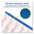Perforated Roll & Hand Towels | Avery 22845 9.75 in. x 1.25 in. Water-Resistant Wraparound Labels with Sure Feed - White (40/Pack) image number 4
