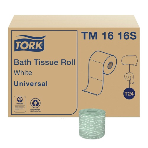 Perforated Roll & Hand Towels | Tork TM1616S 2-Ply Septic Safe Universal Bath Tissue - White (96/Carton) image number 0