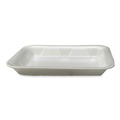 Food Containers & Lids | GEN 4PWH 9.5 in. x 7.19 in. x 1.2 in. #4P Meat Trays - White (500/Carton) image number 2