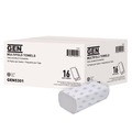 Perforated Roll & Hand Towels | GEN 5301 9.25 in. x 9.05 in. 1-Ply Multifold Towels - White (16/Carton) image number 0