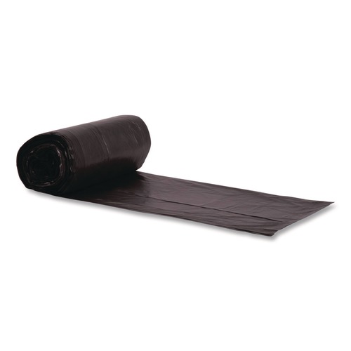 High-Density Trash Bags | Boardwalk Z8048WKKR01 40 in. x 48 in. 45 gal. 22 mic High-Density Can Liners - Black (150/Carton) image number 0