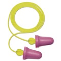 Ear Protection | 3M P2001 No-Touch 29 dB NRR Corded Push-to-Fit Single-Use Earplugs - Purple/Yellow (100/Box) image number 1
