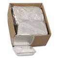 Food Containers & Lids | Pactiv Corp. YCN809030000 3-Compartment 9 x 9 x 3.1 EarthChoice SmartLock Microwavable MFPP Plastic Hinged Lid Container - White (120/Carton) image number 4