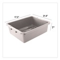 Perforated Roll & Hand Towels | Rubbermaid Commercial FG335192GRAY 17.13 in. x 21.5 in. x 7 in. Undivided 7.6 Gallon Bus/Utility Box - Gray image number 3