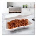 Food Containers & Lids | Dart 206HT1R 6.4 in. x 9.3 in. x 2.6 in. Foam Hinged Lid Containers - White (200/Carton) image number 6