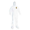 Hand Sanitizing Wipes | Ansell KCC49123 A20 Hood, Boots, and Elastic-Back Breathable Particle Protection Coveralls - Large, White (24/Carton) image number 0