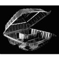 Food Containers & Lids | Dart C90PST3 ClearSeal 8.25 in. x 8.25 in. x 3 in. Hinged-Lid Plastic Containers - Clear (250/Carton) image number 4