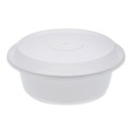 Food Containers & Lids | Pactiv Corp. NC729 Newspring VERSAtainer 7 in. x 7 in. x 2.75 in. 32 oz. Plastic Microwavable Containers - Round White/Clear (150/Carton) image number 0