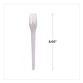 Disposable Forks | Eco-Products EP-S012-W Plantware 6 in. Fork Compostable Cutlery - White (1000/Carton) image number 4